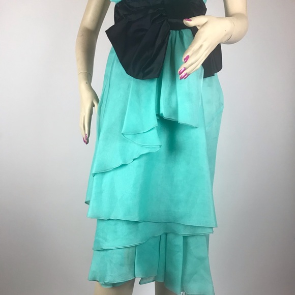 Prada Silk Pleated Strapless Dress Sz 38 - Picture 4 of 12